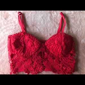 Charlotte Russe Bralette XS Red